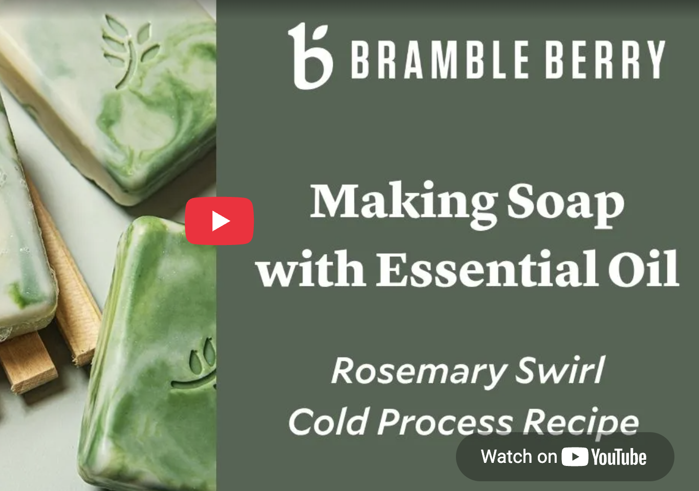 
Anne-Marie Makes Essential Oil Cold Process Soap | Rosemary Swirl Video Tutorial

